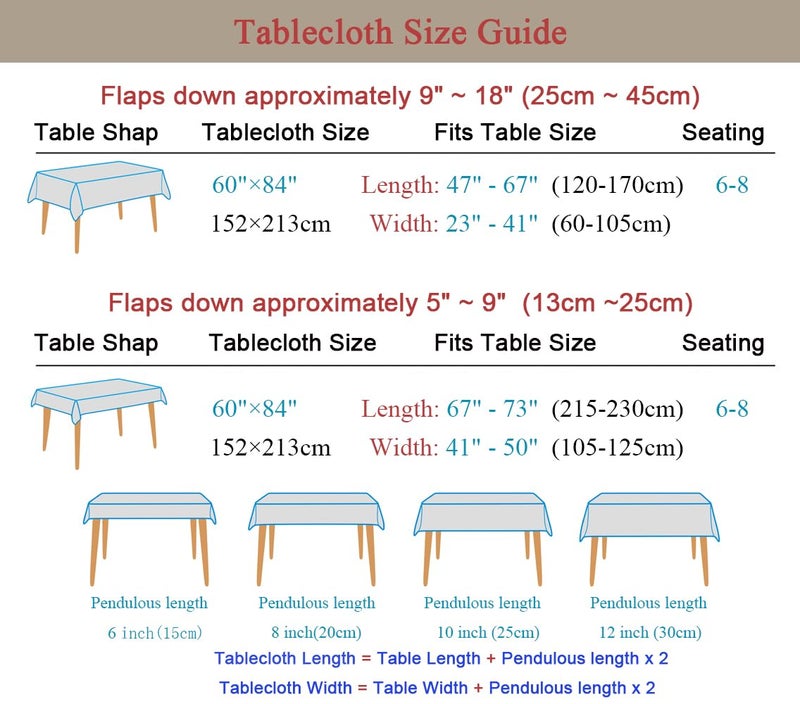 YEESSION Floral Print Rectangle Tablecloth 60 x 84 Inch Stain Resistant and Waterproof Wine Table Cover for Kitchen Dining Indoor Outdoor Buffet Tabletop Decoration (Beige) - Image 4